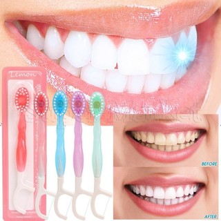 Kit De Escovas De Dentes Descartáveis Para Viagem-Ferramentas De Limpeza-Escova E Fio Dental 2 Em 1-Cerdas Macias Portát