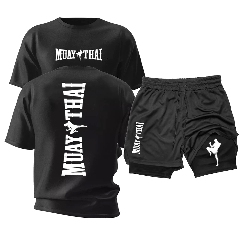 Kit Camiseta Algodão Short Dry Fit  Muay Thai  Academia Treino Toji Behind Anime Maestria — imagem 1