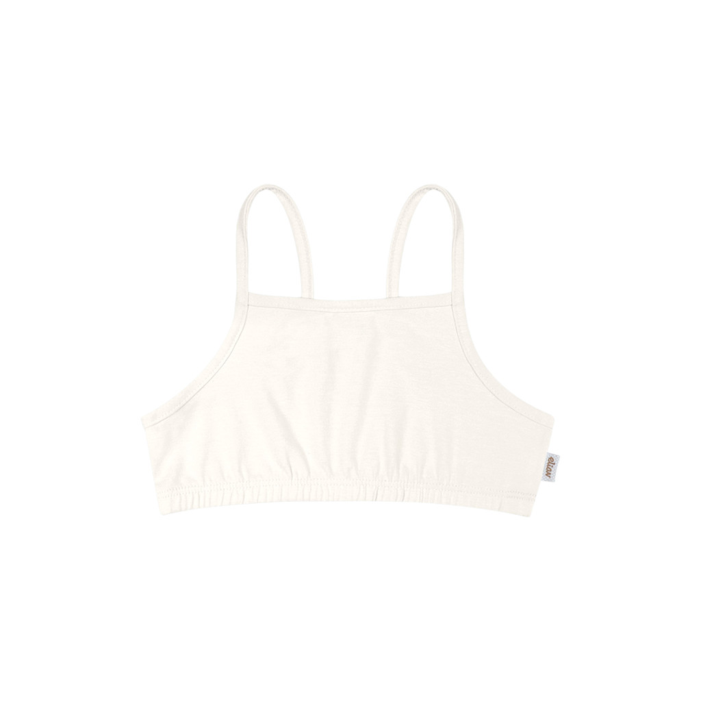 Top Infantil Menina em Cotton Básico Elian Bege - Baby & Kids Fashion