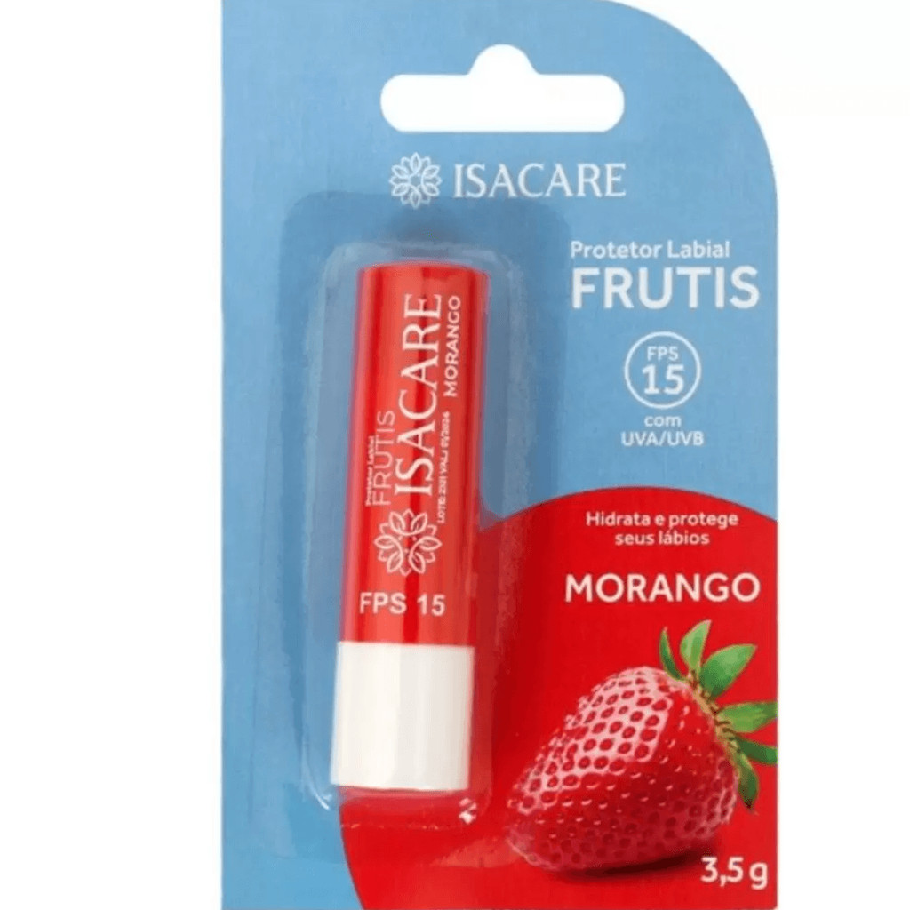 Protetor Labial Isacare Frutis Morango 3,5g - Beauty