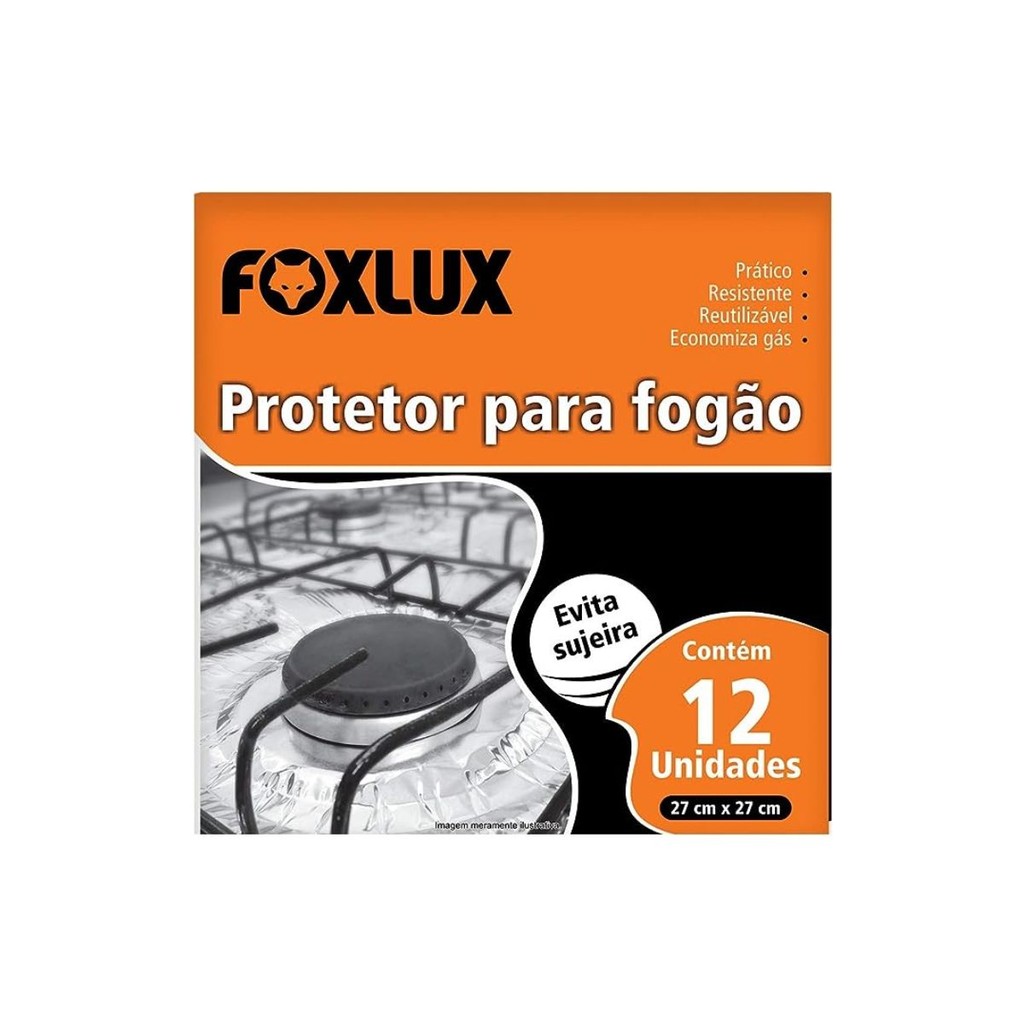Folha de Alumínio Foxlux Protetor Fogão 27x27 12Pc | Proteção prática, resistente em Oferta na Shopee