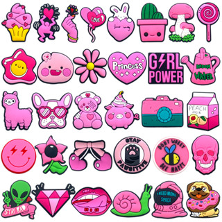 MEIDJ Encantos De Sapato Pink Series Decorações Acessórios De PVC Com Botão em Oferta na Shopee