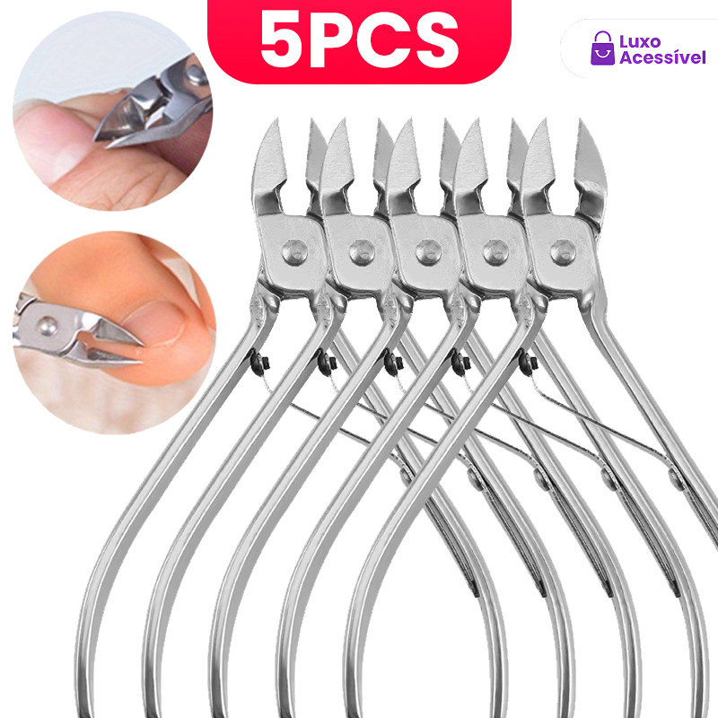 Alicate de Cutícula Profissional Inox 1-5 Un – Removedor de Cutículas e Pele Morta Manicure Pedicure