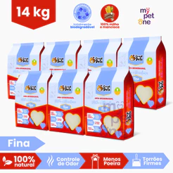 Kit 7 Areia Biodegradável Fina Great Pets - 2 Kg