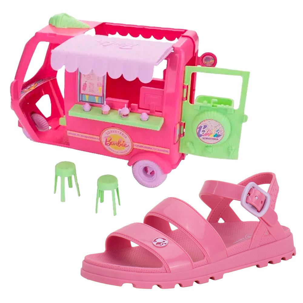 Kit Sandália Infantil Barbie E Sorveteria Grendene Kids 23221 em Oferta na Shopee