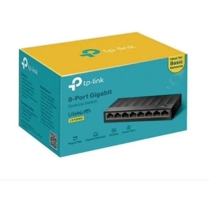 Hub Switch Tp-Link Gigabit de Mesa com 8 Portas LS1008G 10/100/1000 Nota Fiscal