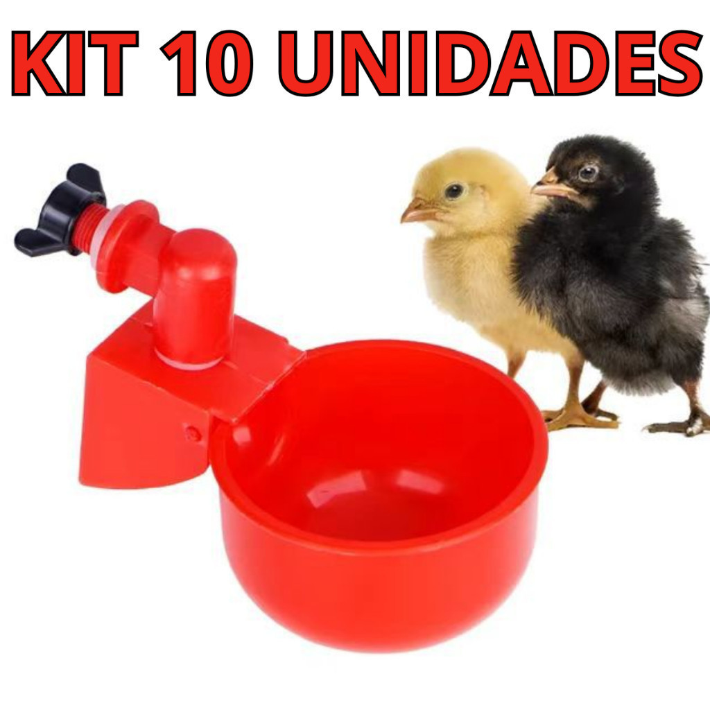 10 Bebedouro Automático Copo: Ideal para Aves, Galinhas e Frangos Alta Qualidade