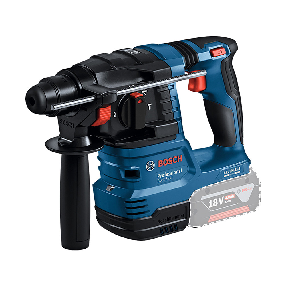Kit Martelete Rotativo Rompedor GBH 185-LI + Parafusadeira Drywall GTB 185-LI + 2 Bateria 4Ah + Carregador Rápido Bosch — imagem 2 de 2