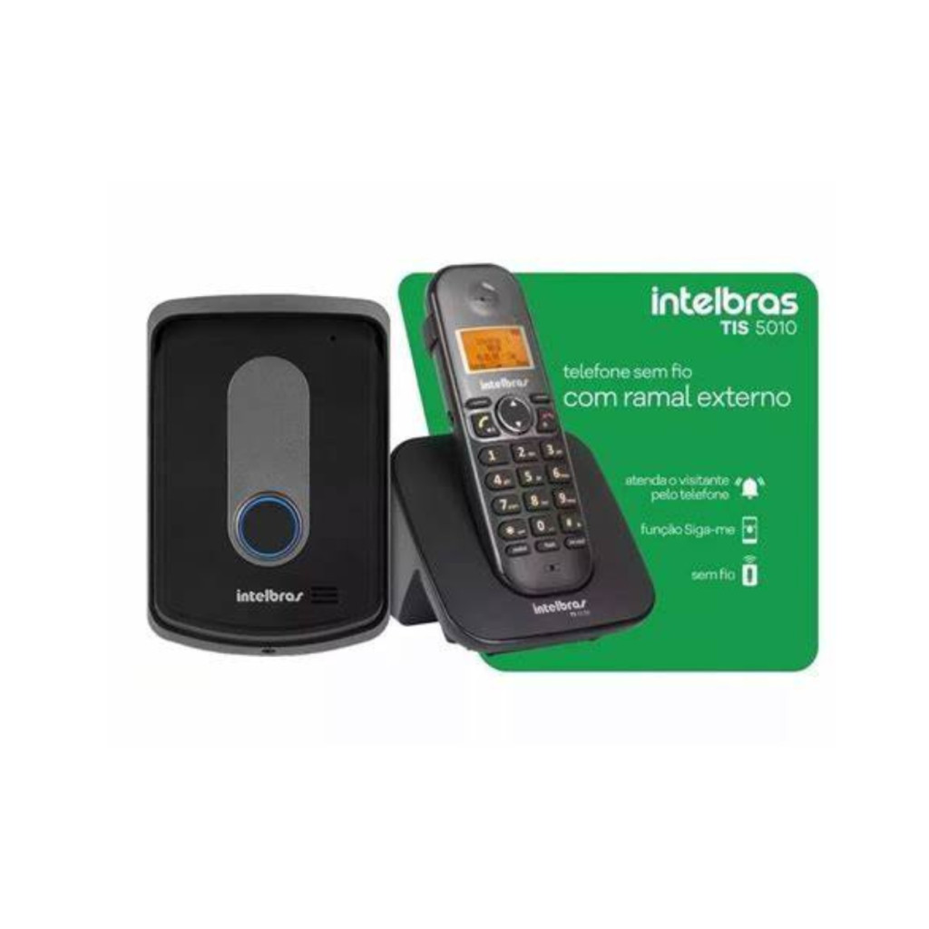 Porteiro Eletrônico Interfone Telefone Sem Fio Intelbras Tis5010 Ramal Externo