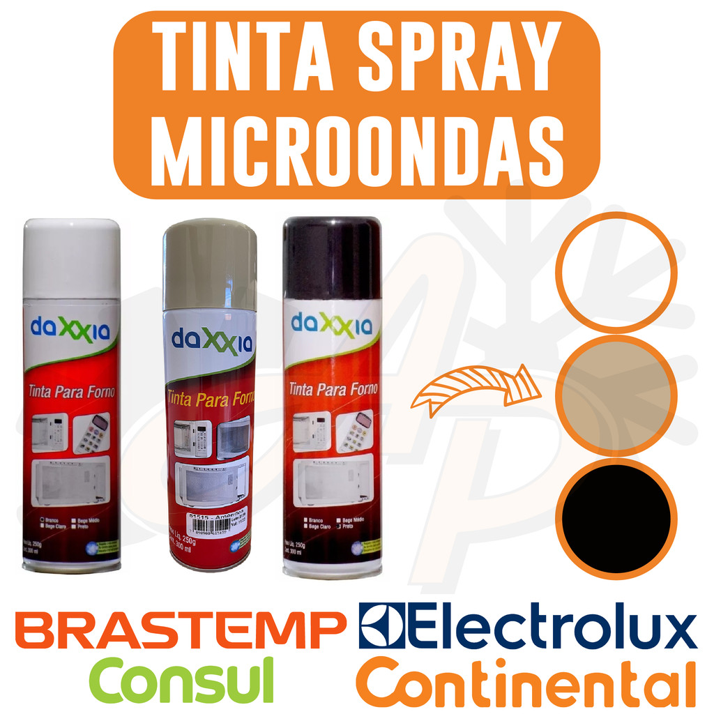 Tinta Para Forno Micro-ondas Geladeira Frigobar Pintura Interior E Exterior 300ml