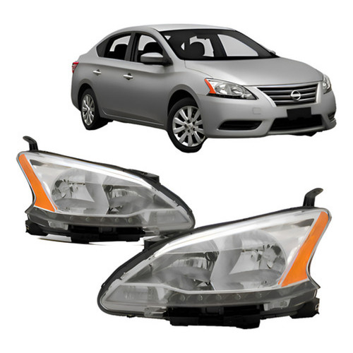 Par Farol Cromado C/ Led Sentra 2014 A 2016