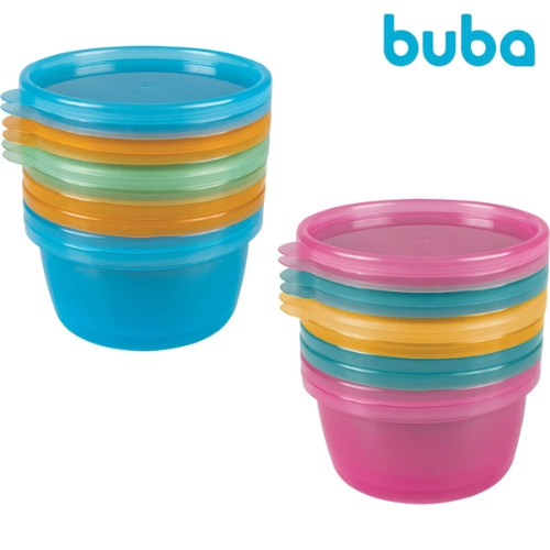 Kit 6 Potes Para Armazenar Buba Congela Comida Papinha Bebê Introdução Alimentar Nenem Criança Bebe em Oferta na Shopee