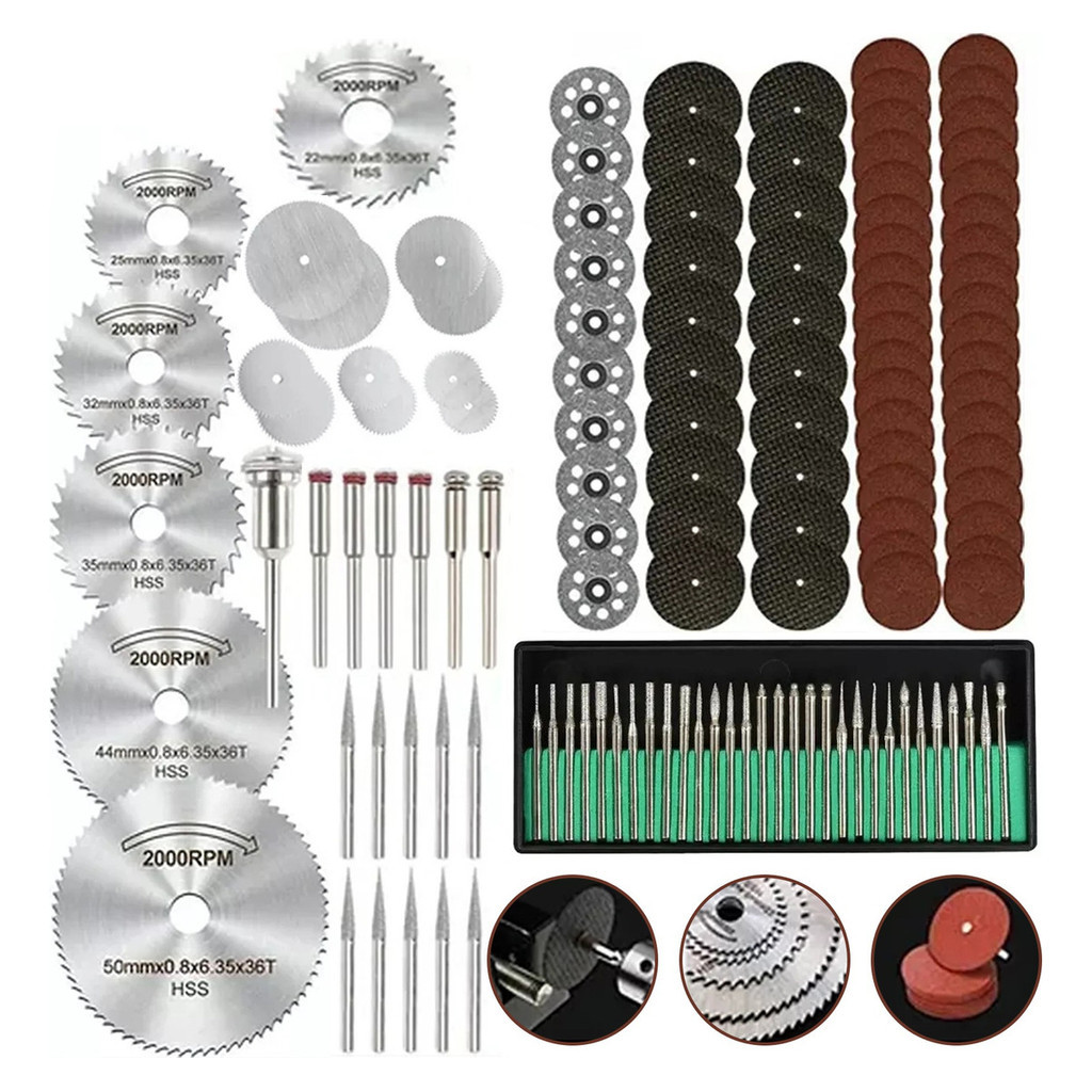 129 Pcs Discos De Corte Hss Para Dremel Mototool Metal E Furadeira