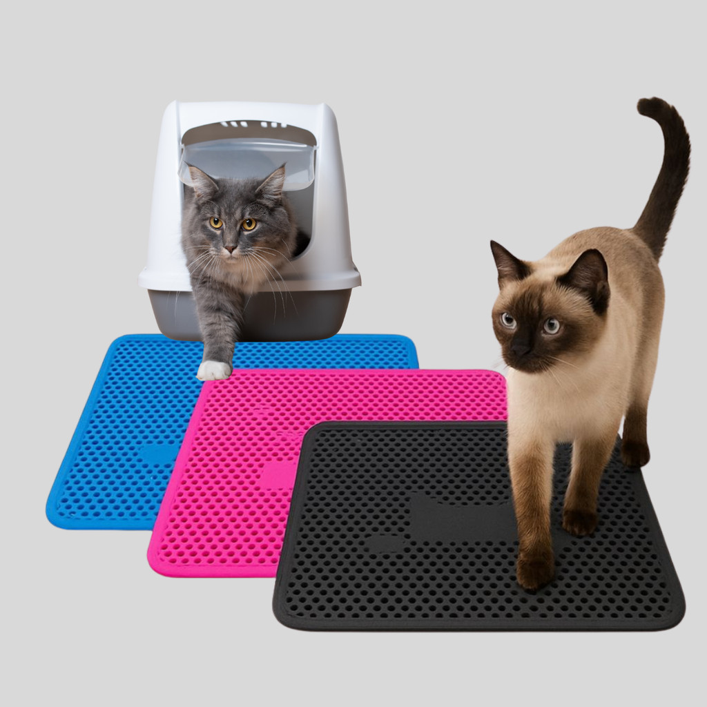 Tapete Higiênico Para Caixa de areia Gatos De Fácil Limpeza  Anti Sujeira Limpa Patas Coletor De Areia  Em Três Cores