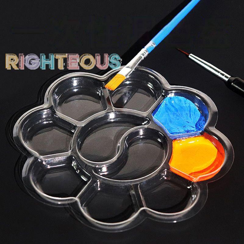 Rightrous 20 Peças Paleta De Pintura A Óleo De Guache Descartável Em Forma De Flor De Ameixa Arte Lavável Aquarela Nova