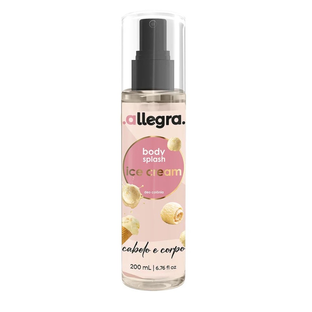 Body Splash Feminino Vita Seiva Ice Cream Allegra 200ml – Aroma Suave