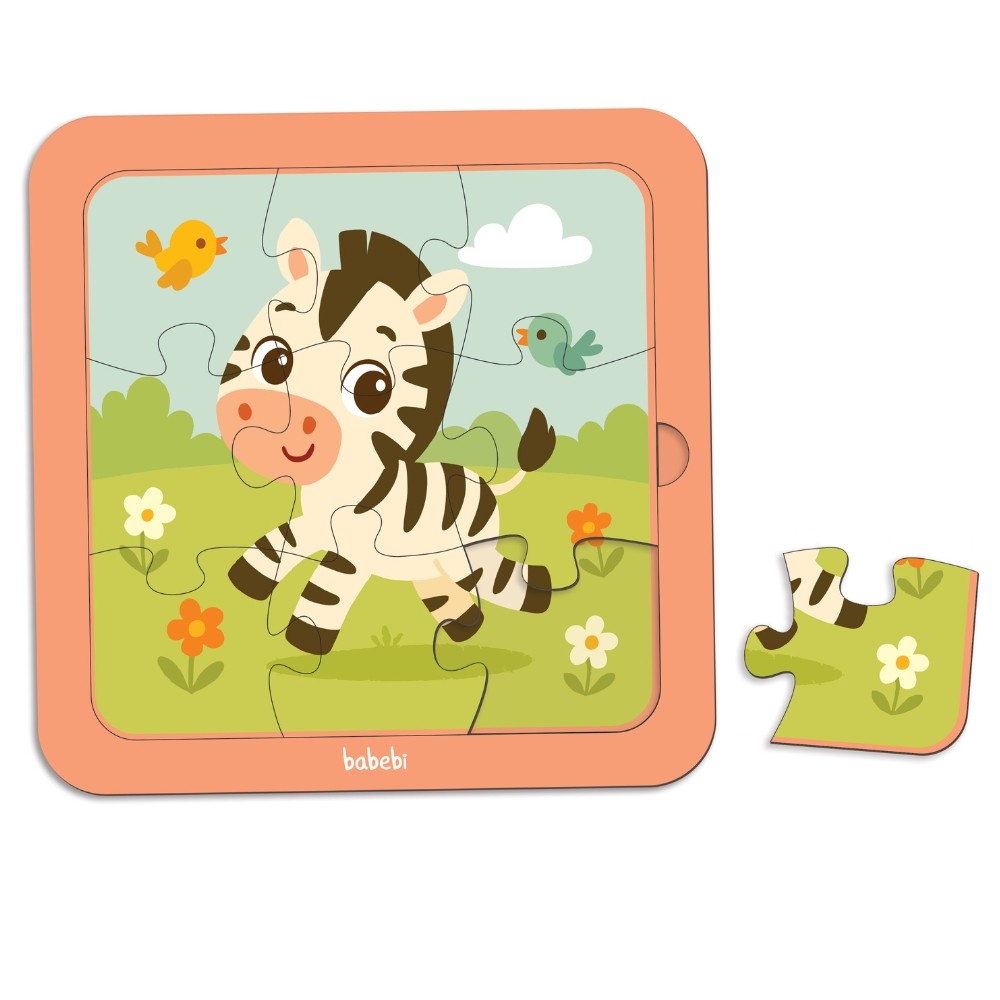 Detalhes do KIT 8 QUEBRA CABEÇAS ANIMAIS MADEIRA BABEBI 9 PEÇAS LÓGICO MDF JOGO EDUCATIVO INFANTIL BICHOS QUADRO