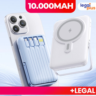 Carregador Portátil 10.000mAh Indução para iPhone/Android Magsafe Sem fio/ Com fio Bateria em Oferta na Shopee