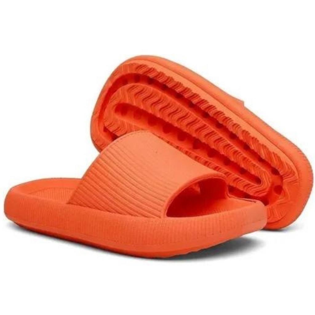 Chinelo Ortopédico Fly Feet Nuvem Macia Leve Confortável Laranja em Oferta na Shopee