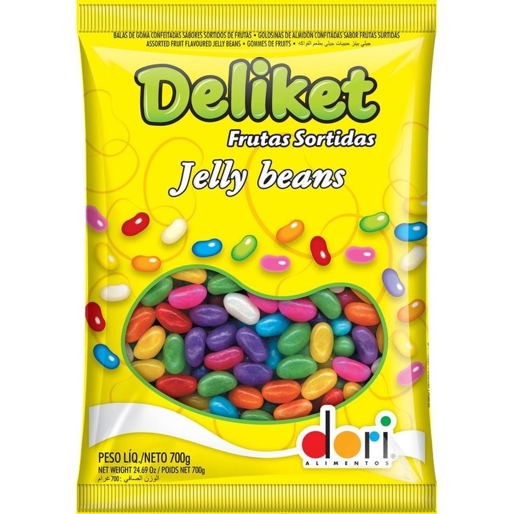 Bala Jelly Beans Deliket Frutas Sort Dori 700G