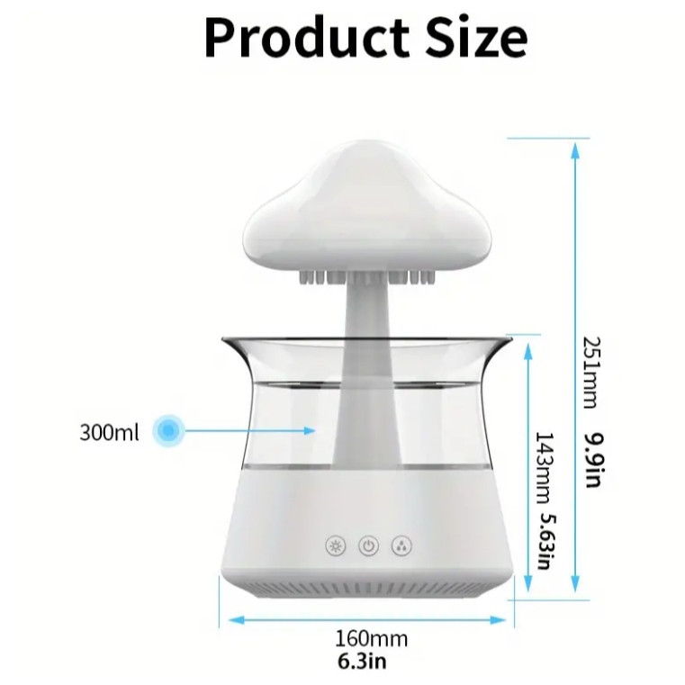 Umidificador Difusor Vaporizador Ultrassônico Com Led 300ml Cor Madeira 110V/220V