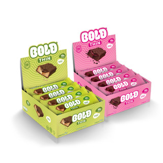 KIT Barra de Proteína BOLD Snacks: Thin Bombom de Coco + Thin Trufa de Morango (2 cx c/ 12 unid.) em Oferta na Shopee