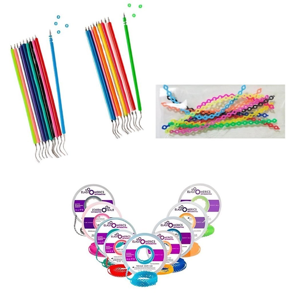 Kit 300 Borrachinhas  ( 3 Palitos )  + 6 Trançados - Promoção