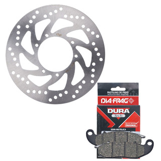 Disco de Freio Dianteiro Lander 250 /  Teneré 250 / Crosser 150 Abs + Pastilhas Diafrag em Oferta na Shopee