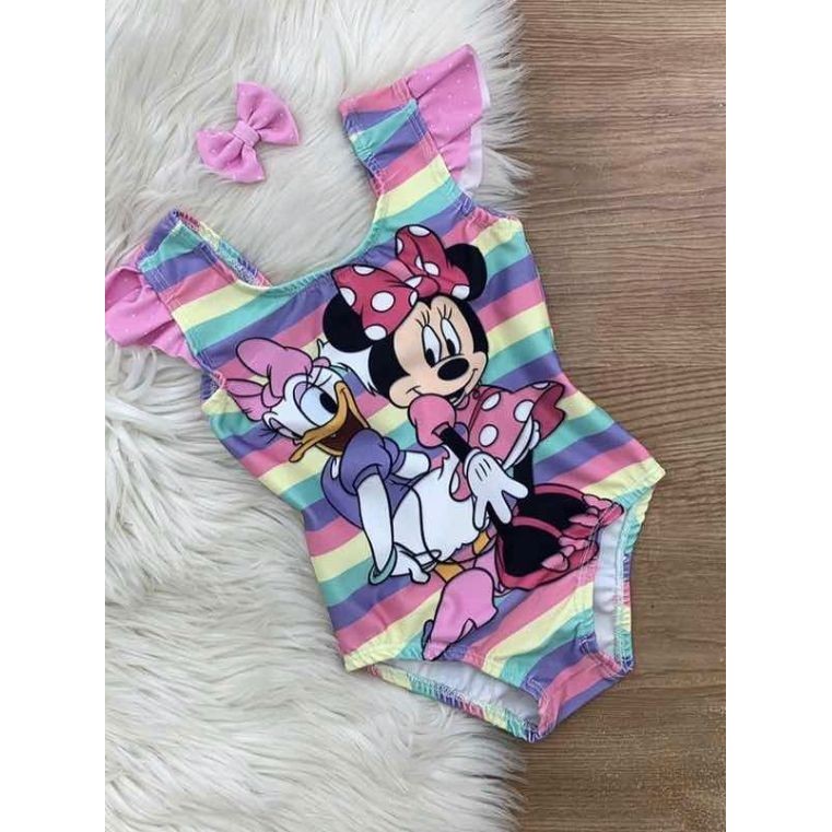 Body maiô minnie margarida infantil em Oferta na Shopee