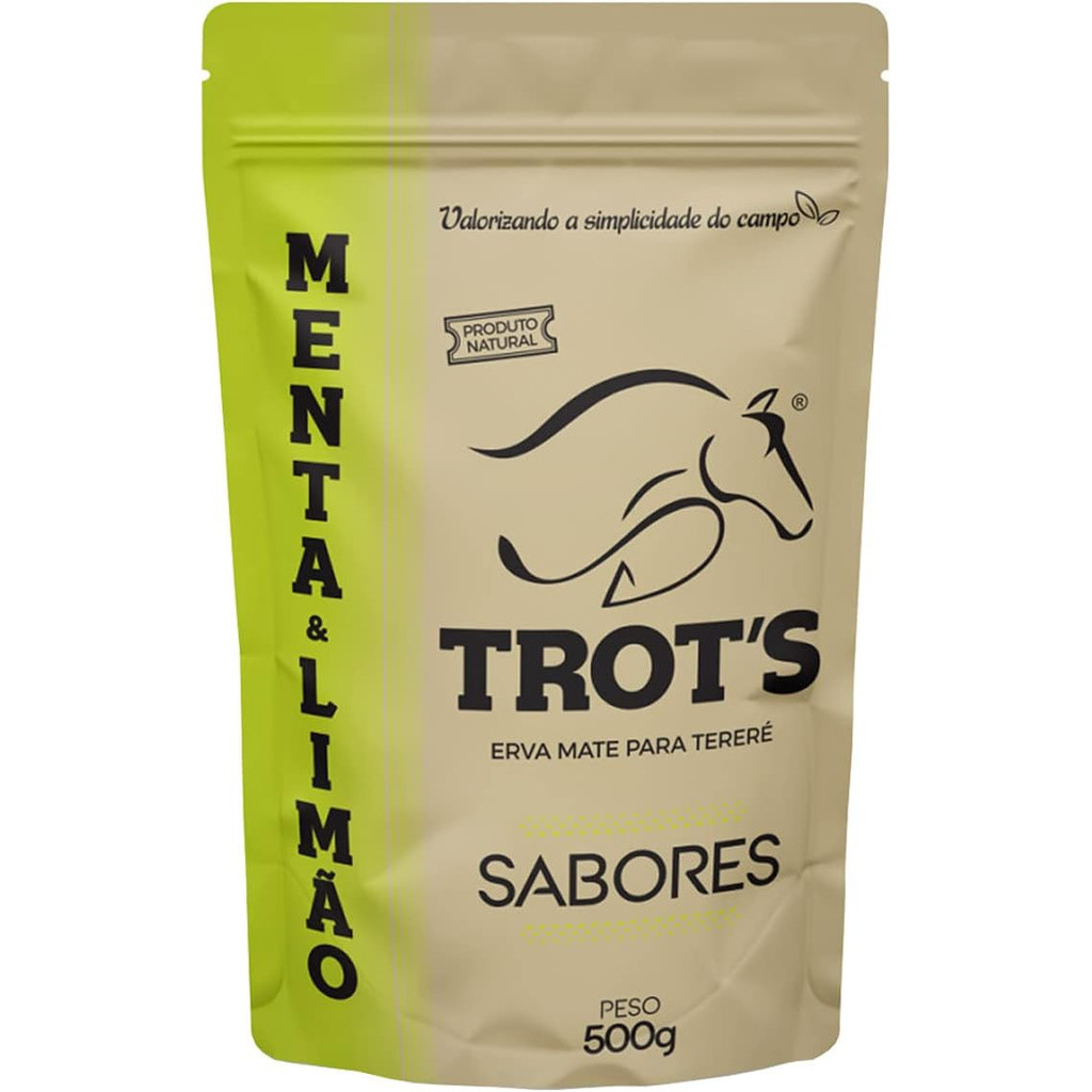 Erva Mate Tereré Premium Trots 500g Sabor Menta e Limão