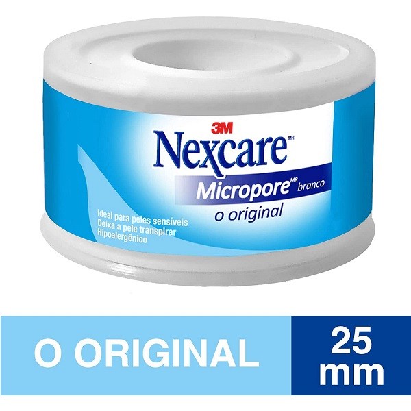 Fita Micropore Nexcare Branco 25MM X 4,5M 3M em Oferta na Shopee