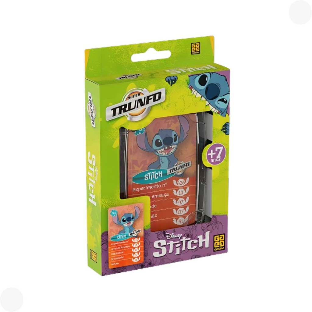 Jogo de cartas Super Trunfo Disney Stitch - Grow 04688 - Hobbies & Collections