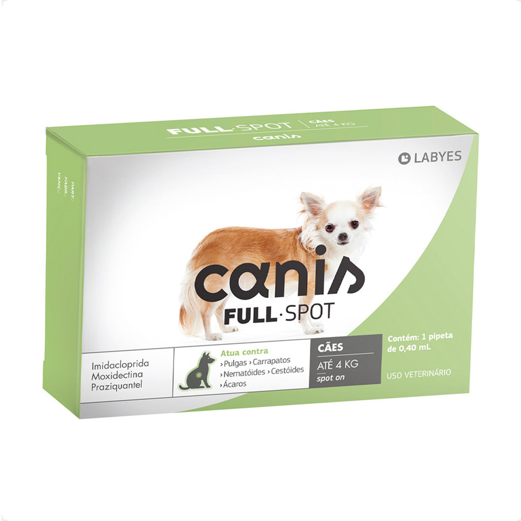 Canis Full Spot Labyes para Cães de 1Kg até 4Kg - 1 Pipeta
