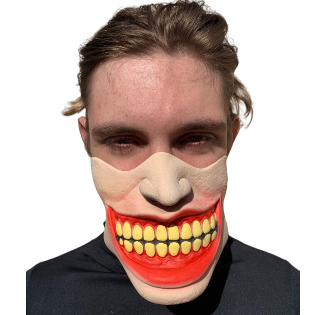 Máscara Sorriso Halloween Carnaval Fantasia Teatro Terror Assustador Dia das Bruxas Zumbi Cosplay Horror Monstro Excelen