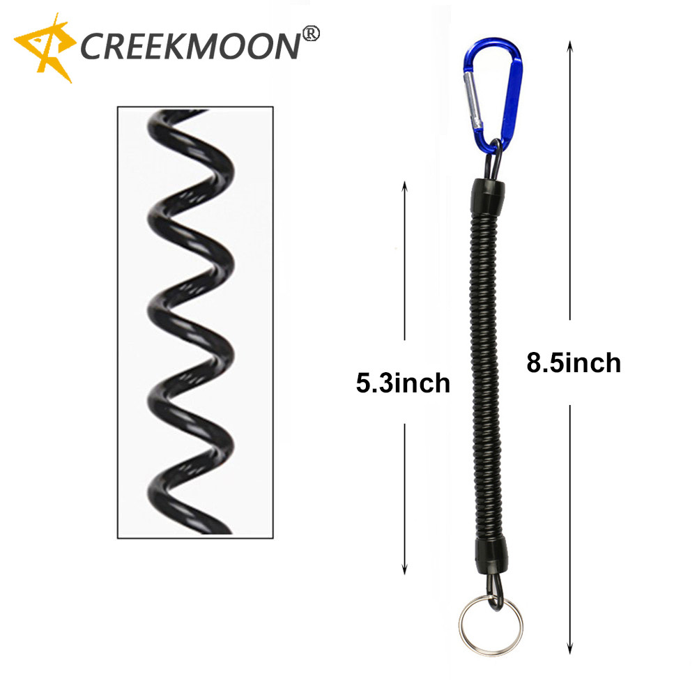5Pcs Lanyards De Pesca Com Mosquetão Cordas De Retenção De Cabos Alicate Para A Haste Segura 240826