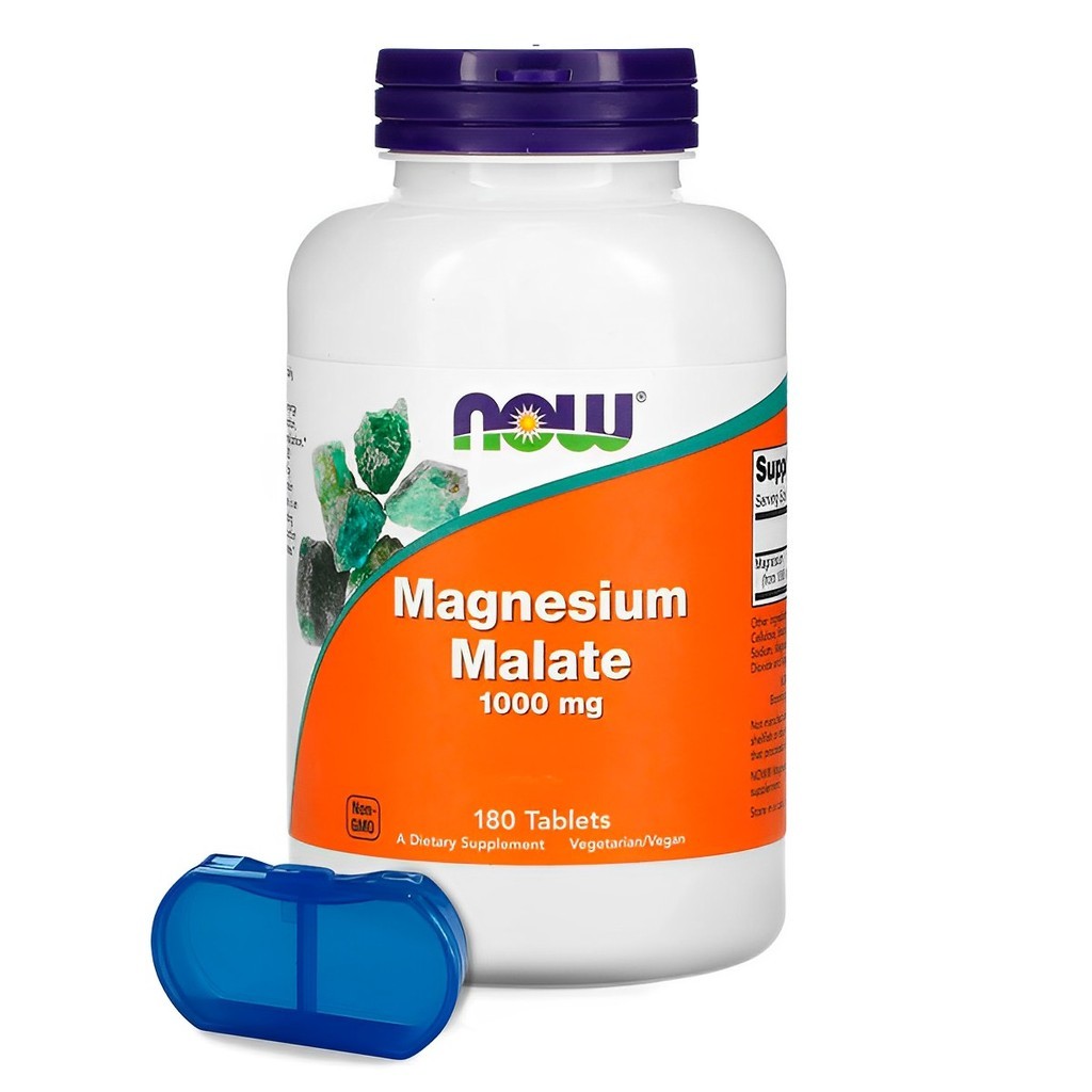 Magnésio Dimalato Malate Now Foods 180Tabls + Porta Cápsulas em Oferta na Shopee