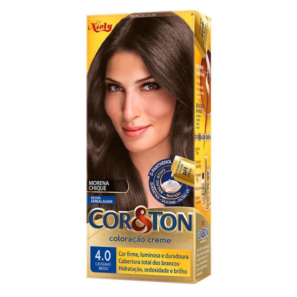 COR & TON NIELY TINTURA  CASTANHO MÉDIO 4.3 - Beauty