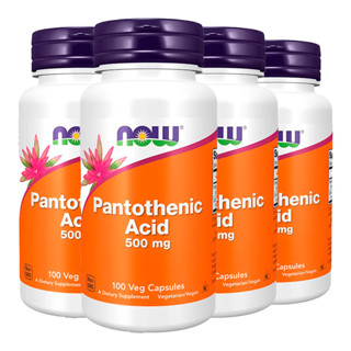 Kit 4x Ácido Pantotênico 500mg Now Foods Complexo B 100Cap /Made in Usa em Oferta na Shopee