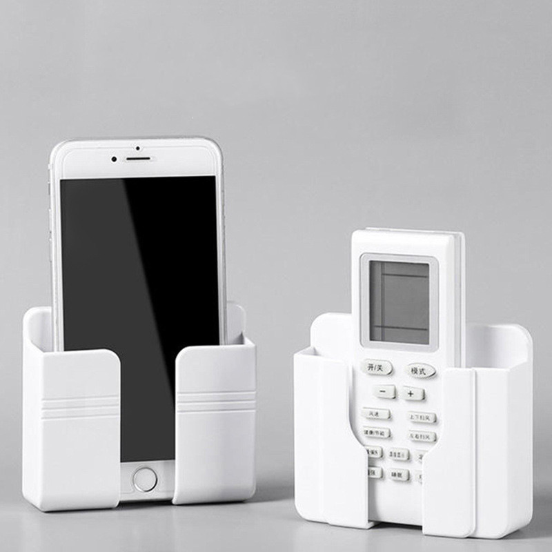 1 -3 Suportes Multiuso De Parede Para Celular Controle Plástico Para Carregar Remoto Um Slot  Cor: Branco Cinza Preta