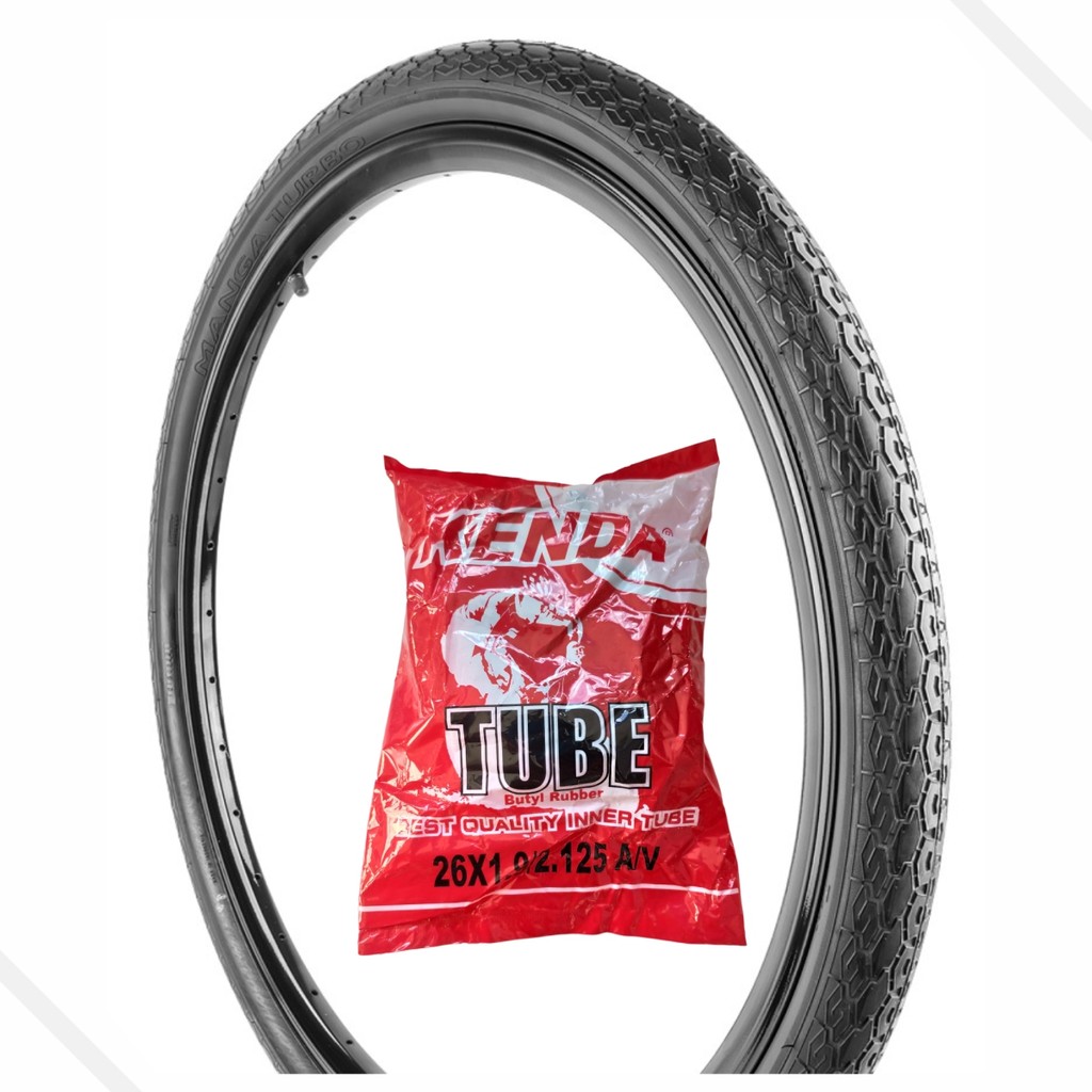 Pneu 26x1.1/2 Manga Turbo Pirelli + 1 Câmara 26x1.9 Kenda