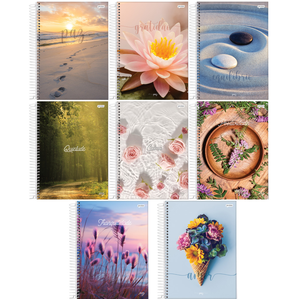 Caderno Universitário Capa Dura 1 Matéria 80 Folhas Paz Jandaia  - Pacote Com 4 capas Sortidas em Oferta na Shopee