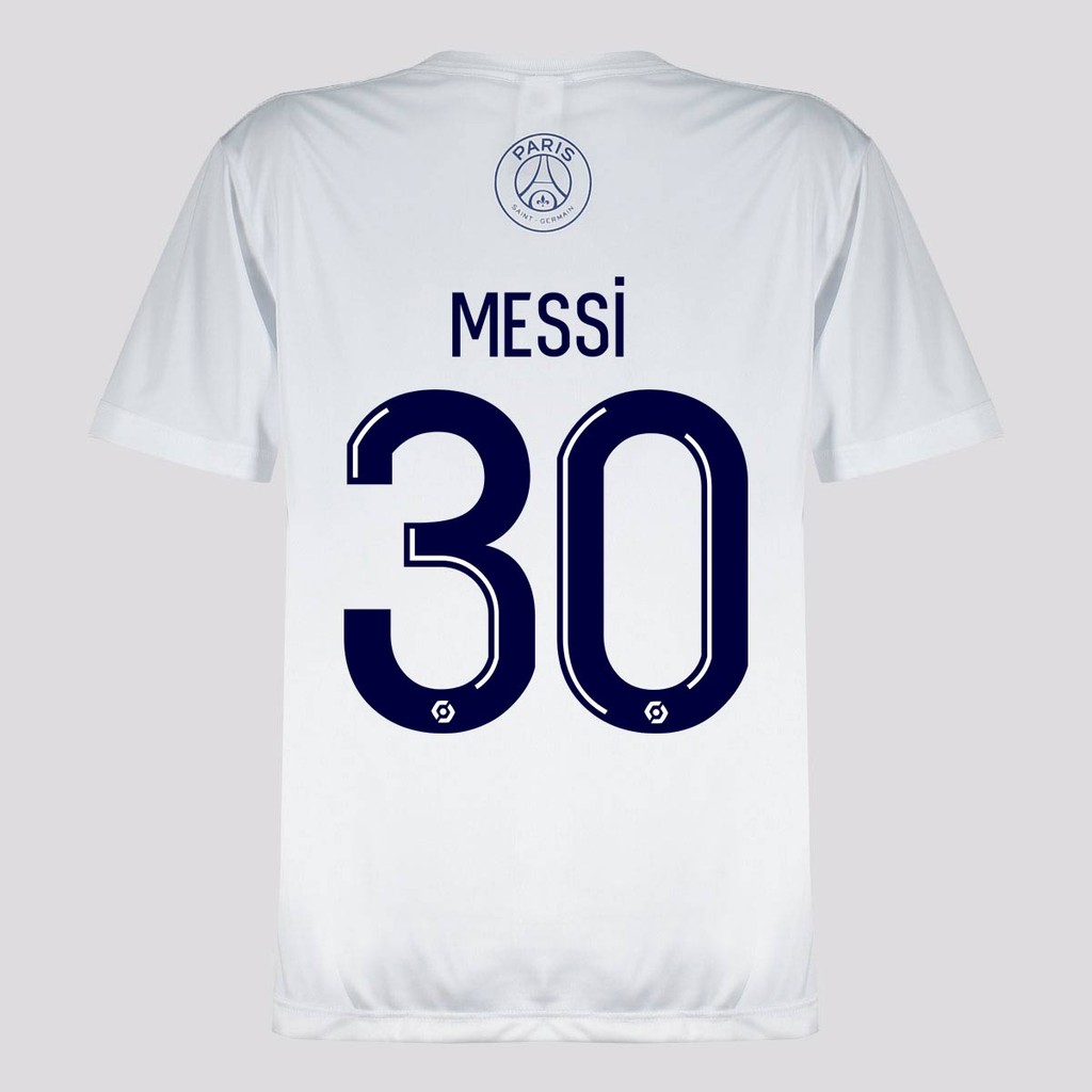 Camisa PSG Balle 30 Messi Infantil Branca - Sports & Outdoors