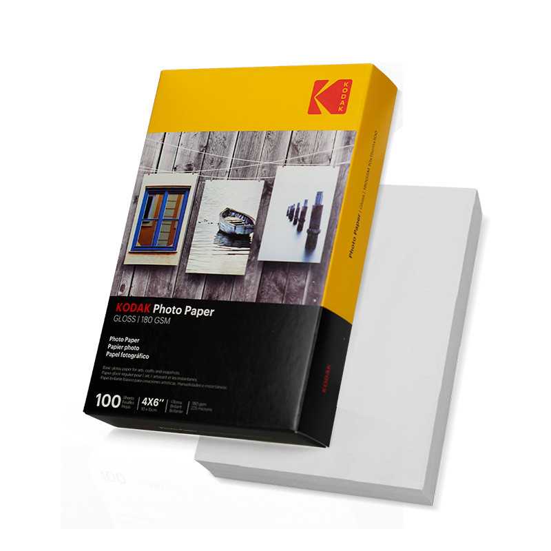 Papel Fotográfico Kodak Glossy / Brilho 180g 10x15 100 Folhas - CGP180 / 481151 em Oferta na Shopee