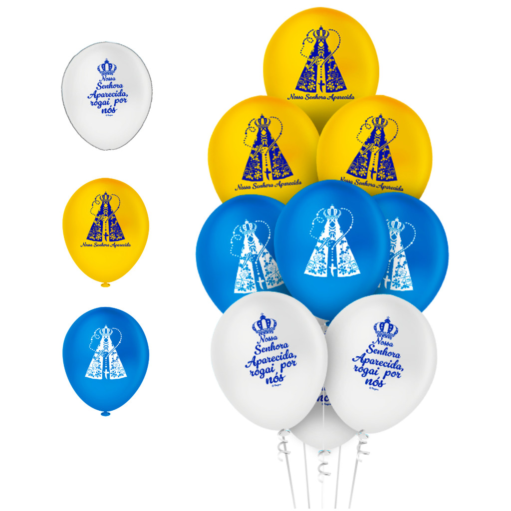 25~100 BALAO REDONDO NOSSA SENHORA APARECIDA 9 pol Regina em Oferta na Shopee