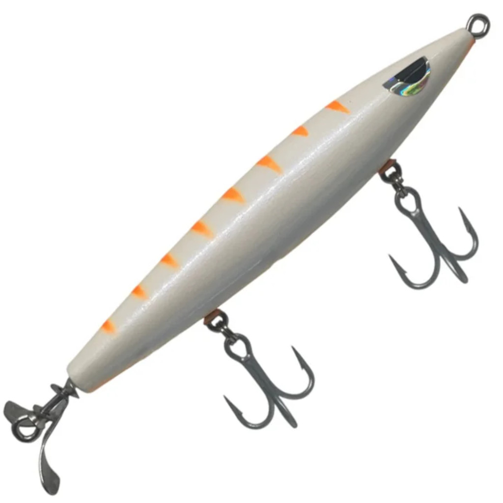 Isca Artificial de Pescaria Dourados, Aruanãs Yara Devassa SLIM 14,0cm 35g Cor 74 Branco/Laranja