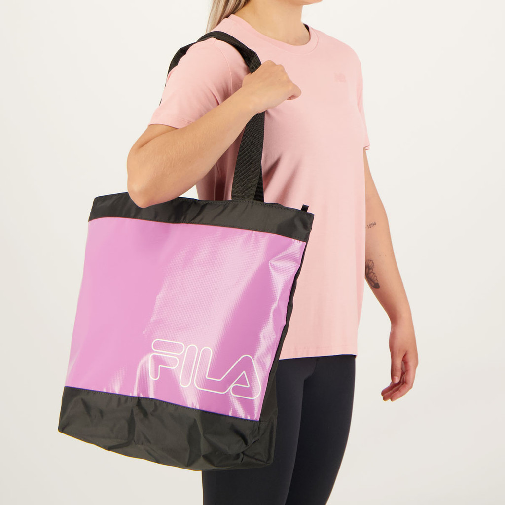 Bolsa Fila Tote Active Preta e Violeta