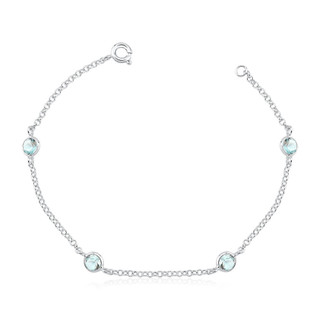 Pulseira Feminina de Prata 925 Zircônia Redonda em Oferta na Shopee