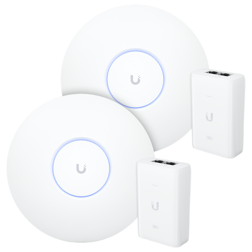 2 Roteadores Wifi 6 Access Point 5.3 Gbps + 2 Injetores Poe+ | 2 U6 Pro Ubiquiti Com 2 Fontes 48v30w
