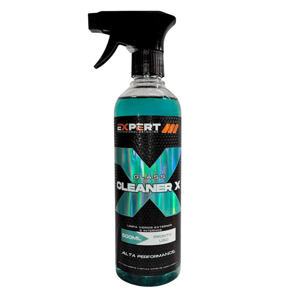Glass Cleaner X - Limpa Vidros Externos e Internos Automotivos e Residênciais 500ml - Expert
