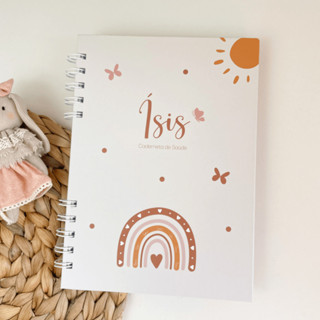 Caderneta de Vacinação Personalizada | Arco Íris Marrom em Oferta na Shopee